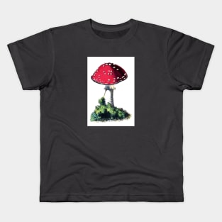 Vintage Red Mushroom Kids T-Shirt